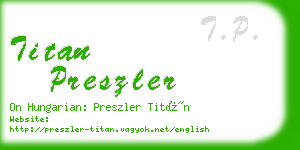 titan preszler business card